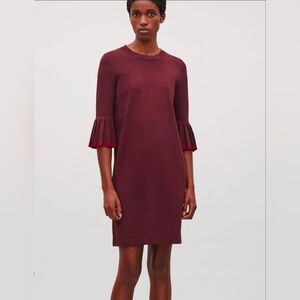 COS Pleated Sleeves Knitted Dress Sz XS